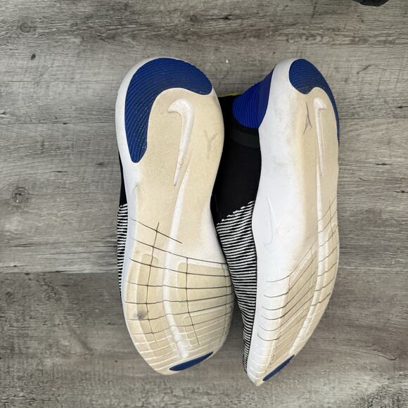 NIKE FREE RN Flyknit Next Nature Mens Size 15 Black White Blue Running Shoes - Picture 6 of 8